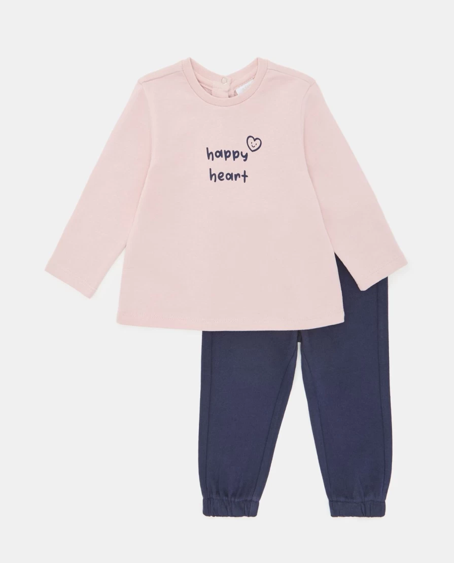 Blukids Newborn Pure Cotton Jogging Set - Soft Baby Sweatshirt & Pants Outfit