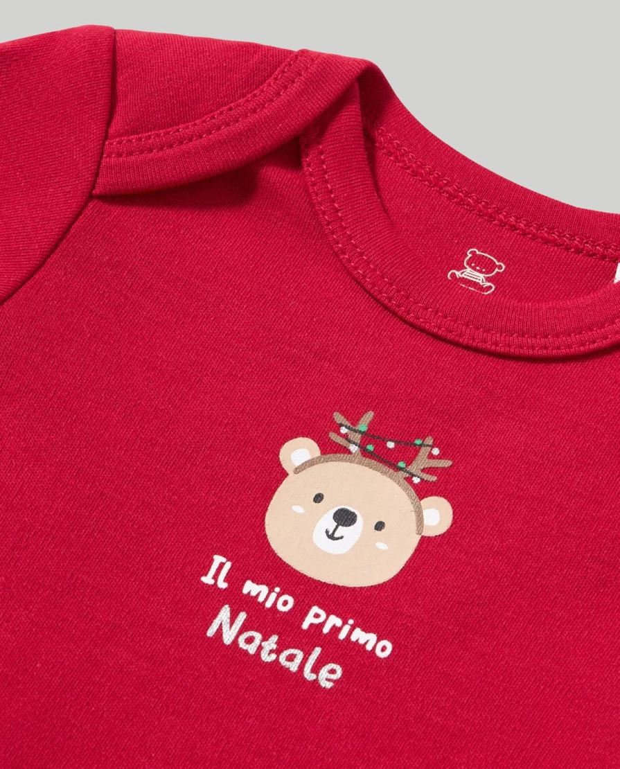 "Blukids Baby Christmas Long Sleeve Bodysuit - 100% Pure Cotton Interlock Romper for Infants"