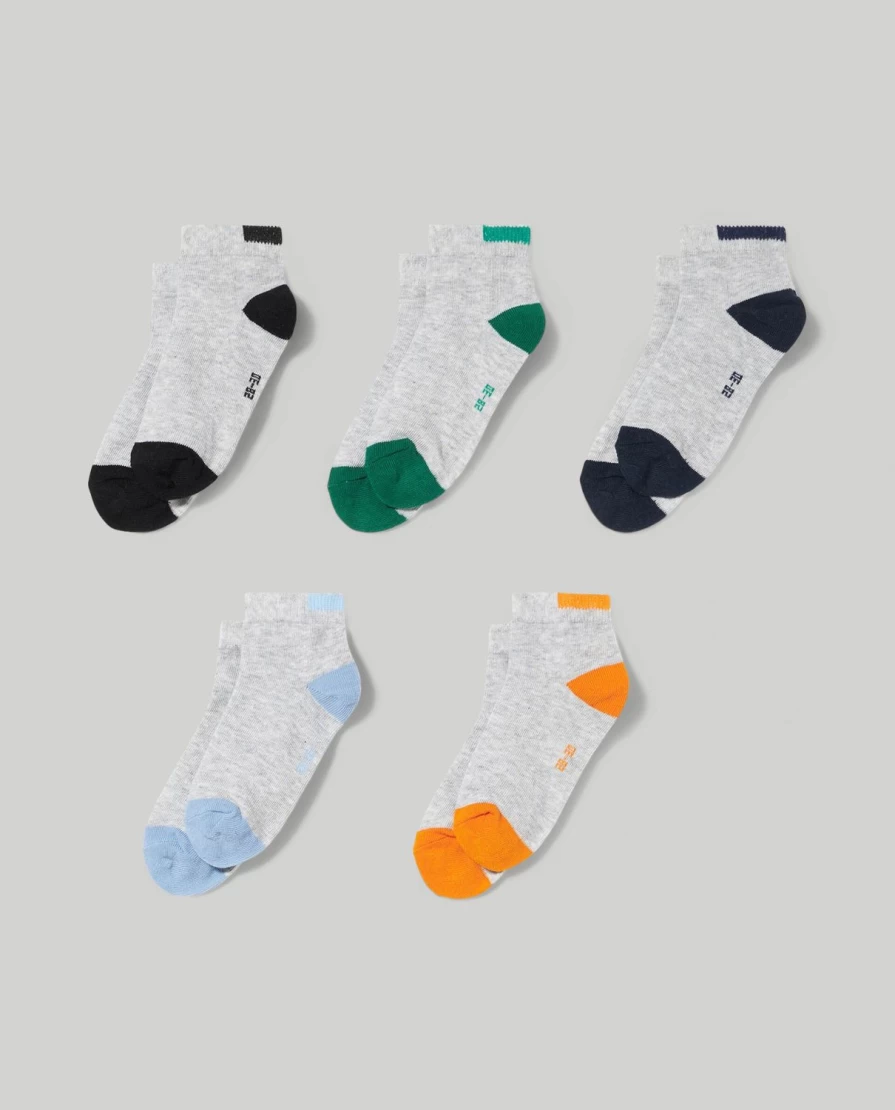 "Blukids 5-Pack Soft Cotton Blend Socks for Kids – Comfortable & Durable Children's Socks"
