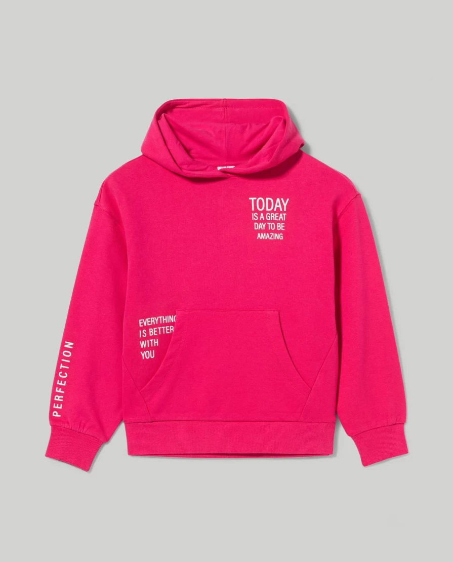 Blukids Youth Pure Cotton Hooded Sweatshirt for Boys and Girls