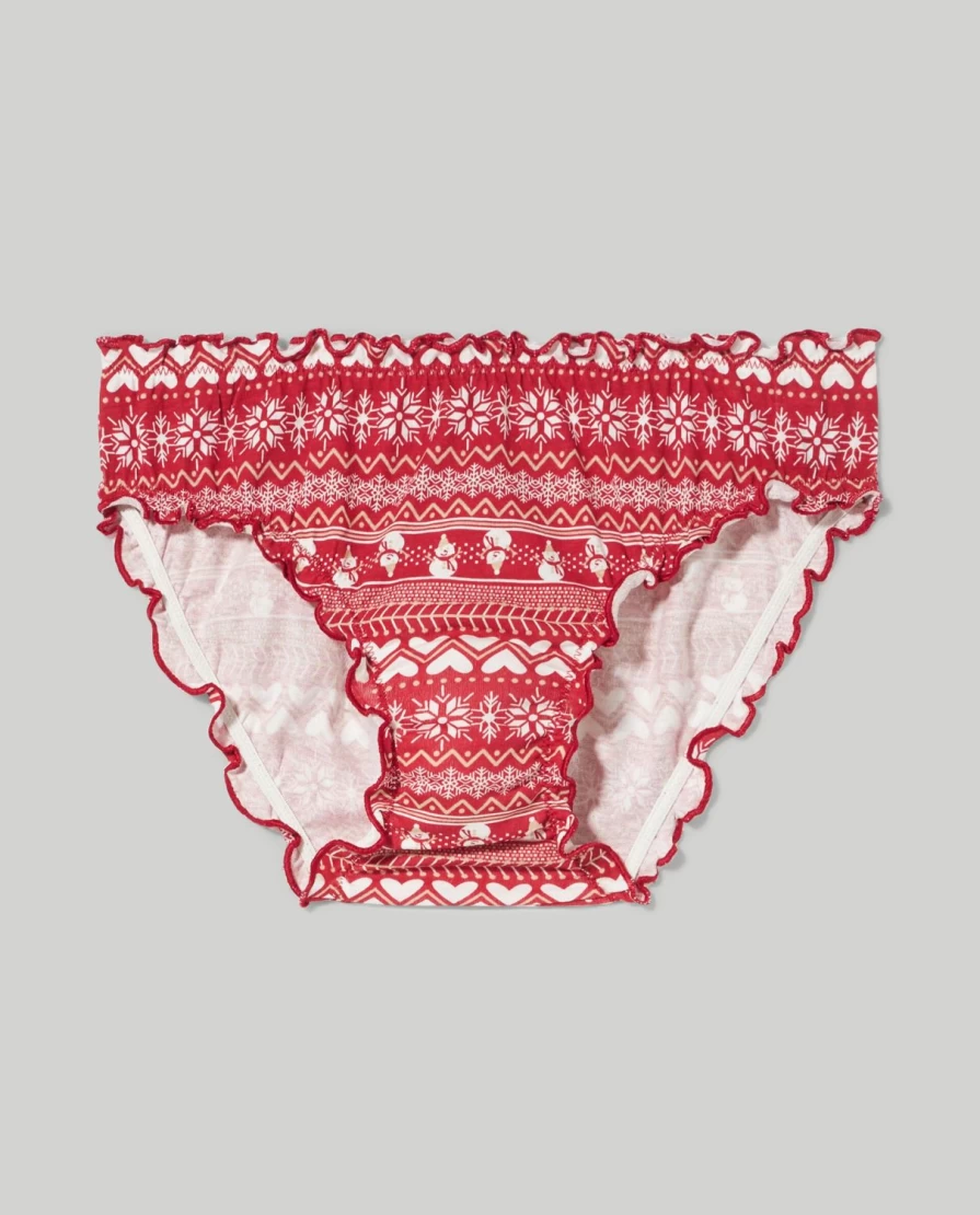 Blukids Youth Girls' Soft Pure Cotton Christmas Holiday Underwear Briefs