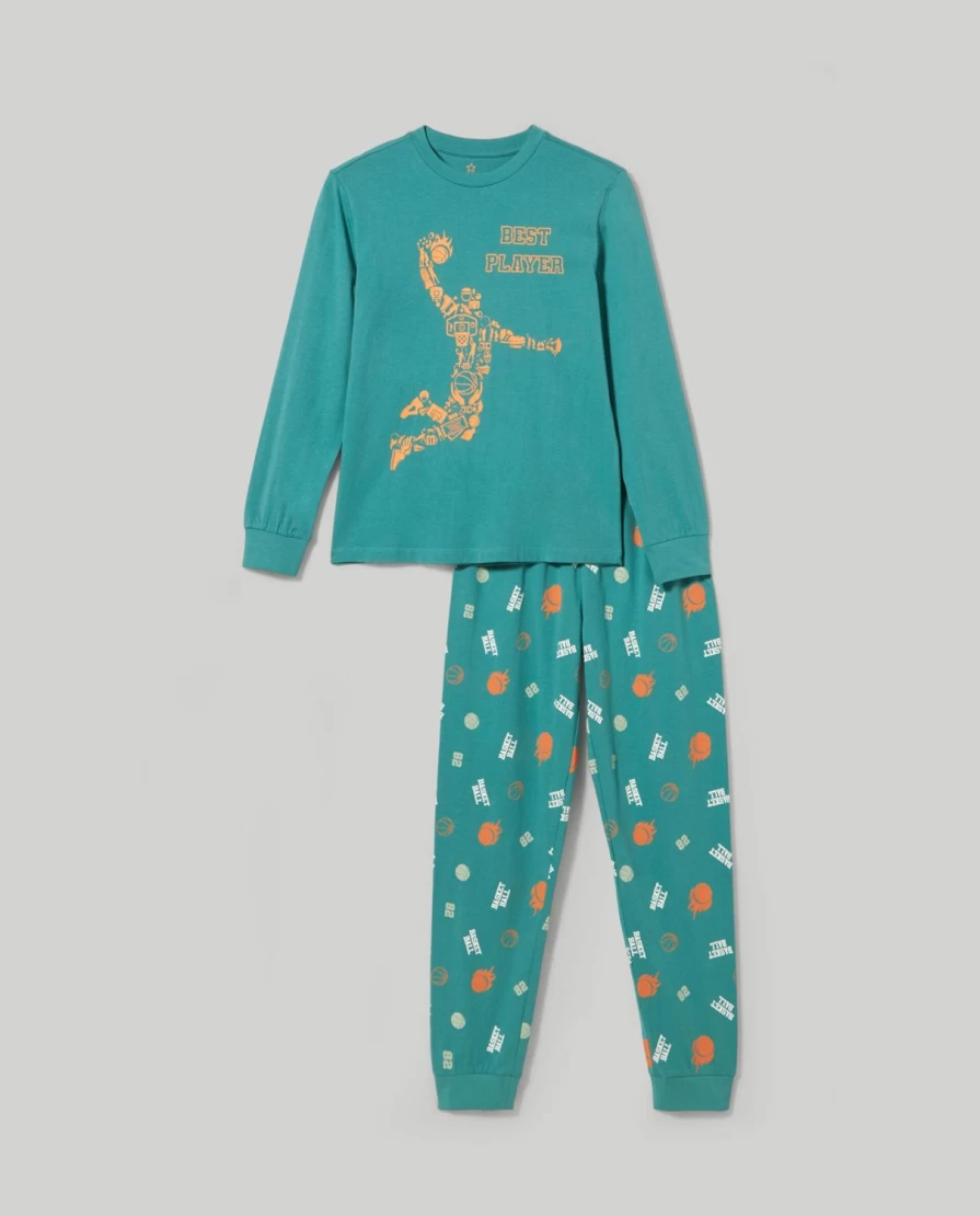 Blukids Youth Long Pure Cotton Pajamas for Boys - Comfortable Sleepwear