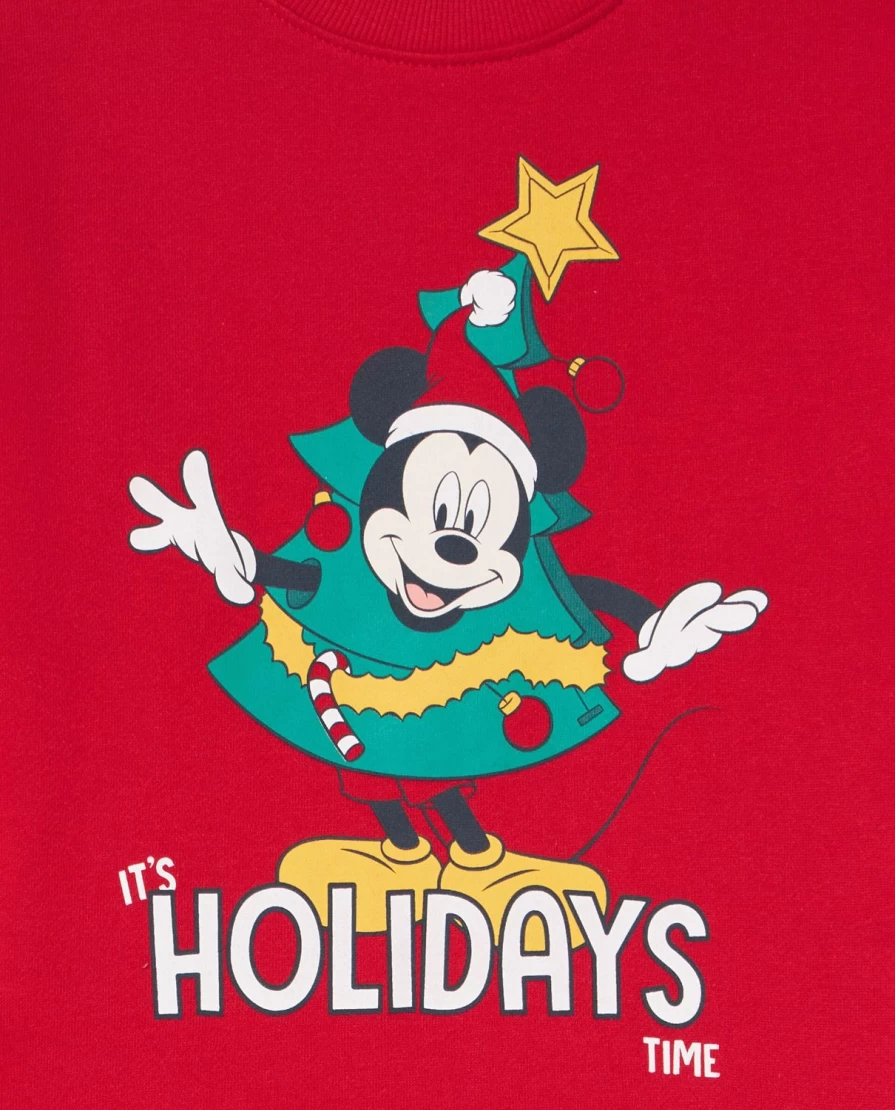Blukids Disney Christmas Sweatshirt for Children - 100% Pure Cotton Holiday Pullover