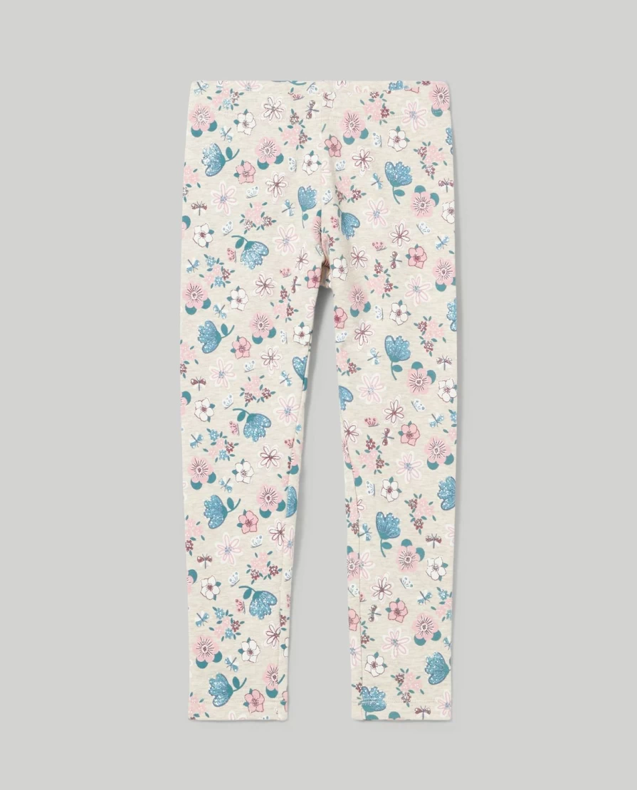"Blukids Girls' Stretchy Glitter Fleece-Lined Cotton Leggings for Kids"