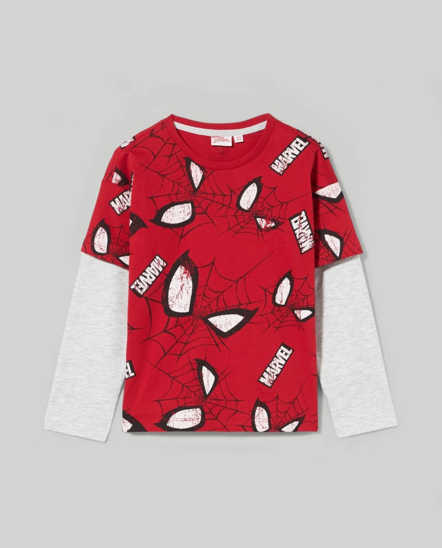 Blukids Marvel Superhero Long Sleeve T-Shirt for Kids - Boys' Graphic Tee Children's Cotton Top