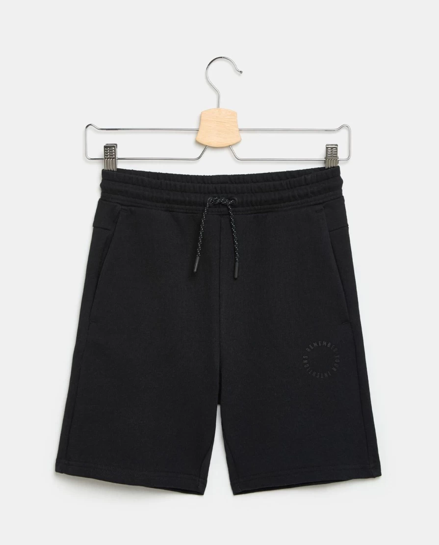 Blukids Youth Boys' Solid Color Cotton Sweatshirt & Jogger Shorts Set