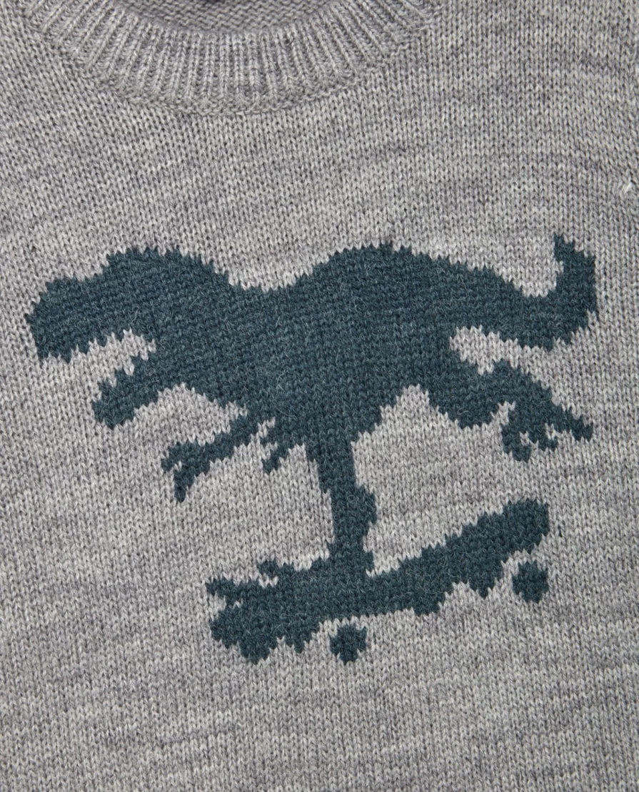 Blukids Kids Wool Blend Tricot Crewneck Sweater for Children