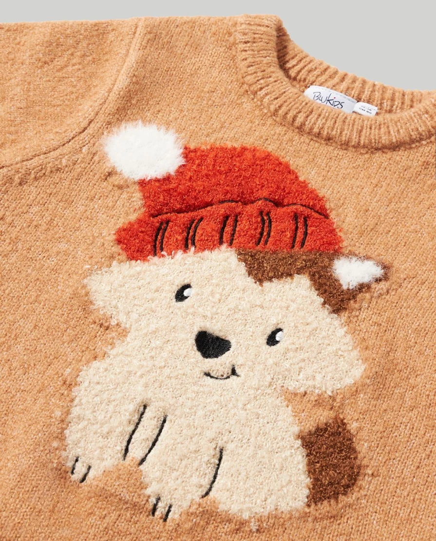 "Blukids Newborn Jacquard Tricot Baby Outfit – Soft & Stylish Infant Wear"