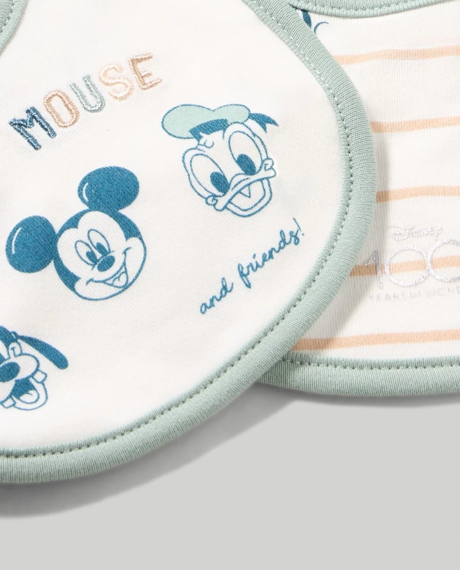 Blukids 2-Pack Soft Pure Cotton Baby Bibs for Newborns & Infants - Gentle and Absorbent