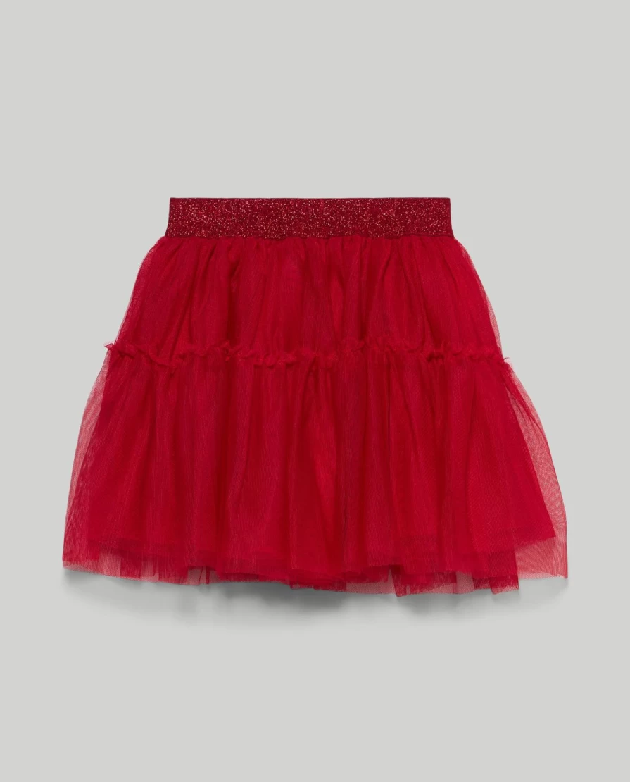 "Blukids Girls' Fluffy Tulle Skirt with Soft Cotton Lining - Comfortable Children's Party Dress"