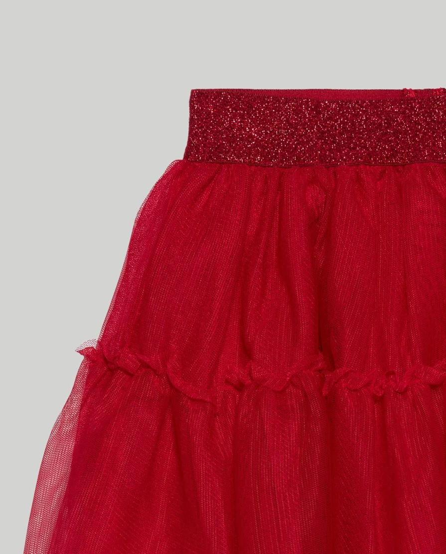 "Blukids Girls' Fluffy Tulle Skirt with Soft Cotton Lining - Comfortable Children's Party Dress"