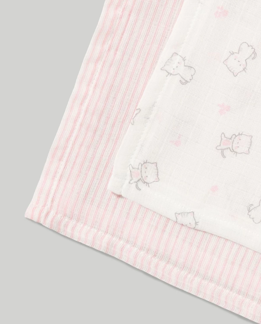 Blukids 2-Pack 100% Pure Cotton Muslin Swaddle Blankets for Newborns and Infants