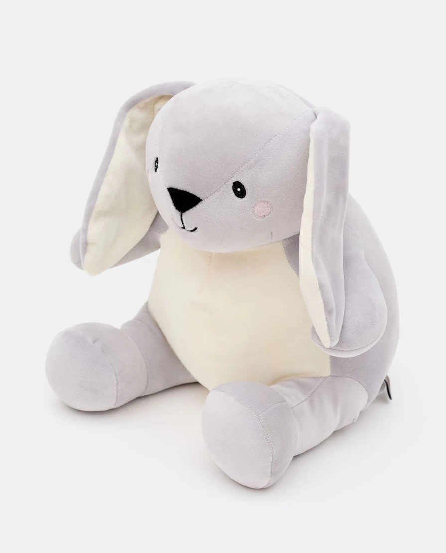 Blukids Gray Rabbit Plush Toy - Soft Stuffed Animal for Kids, Cuddly Bunny Gift for Children