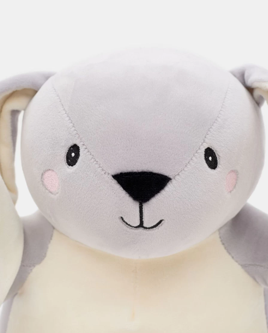 Blukids Gray Rabbit Plush Toy - Soft Stuffed Animal for Kids, Cuddly Bunny Gift for Children