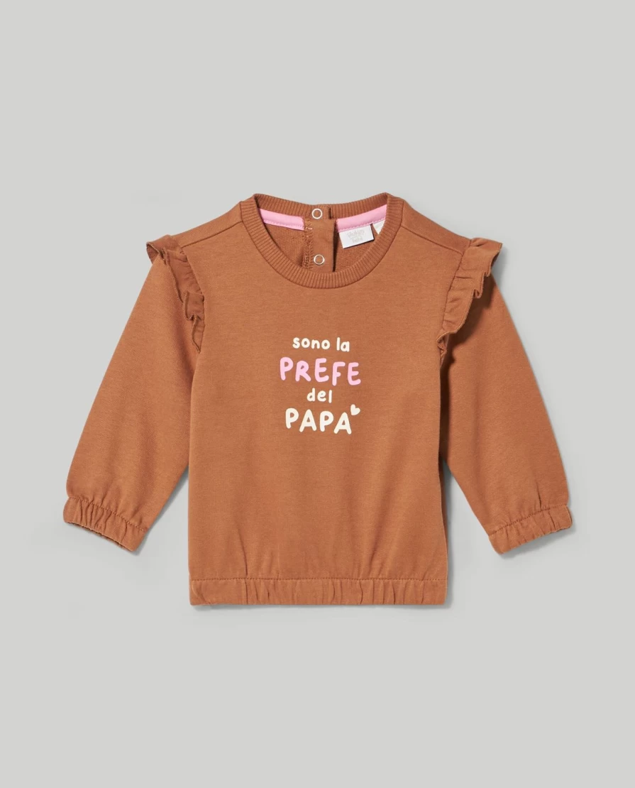 Blukids Newborn Pure Cotton Ruffled Sweatshirt - Soft Baby Girl & Boy Romper