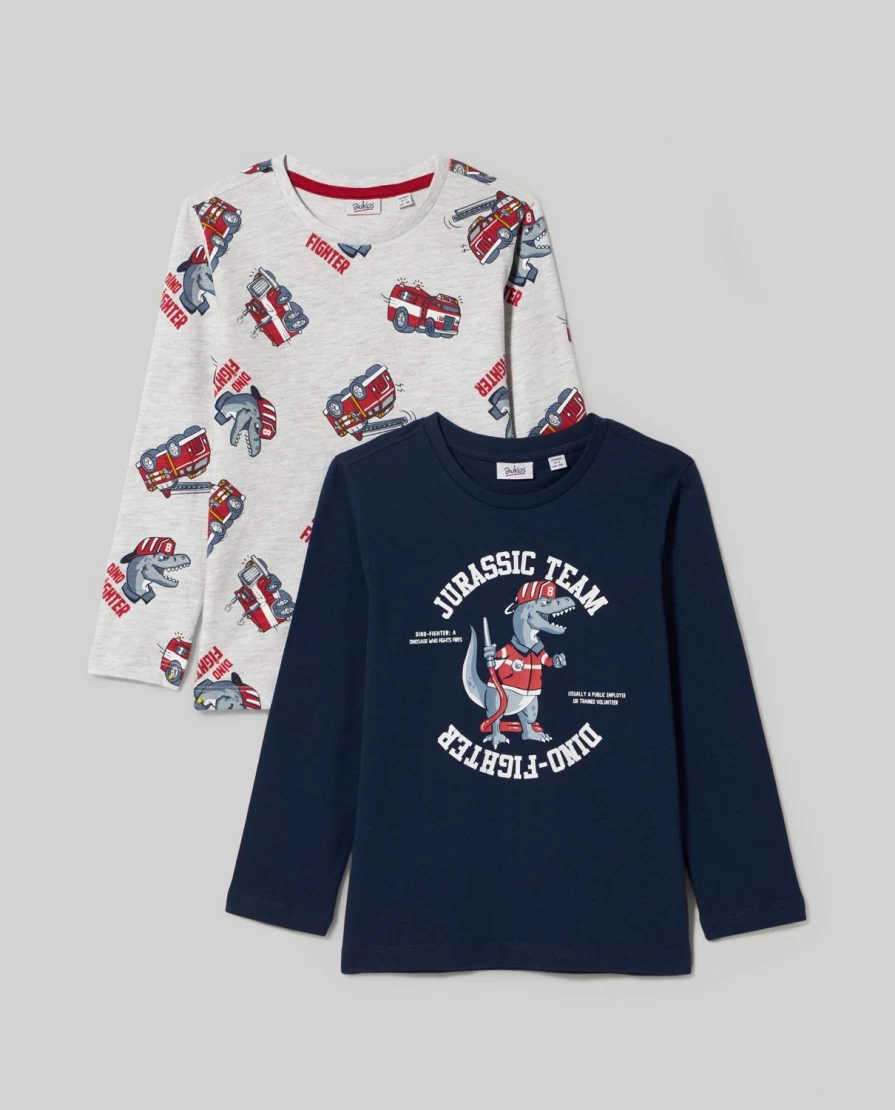 "Blukids Boys' 2-Pack Long Sleeve T-Shirts for Children"