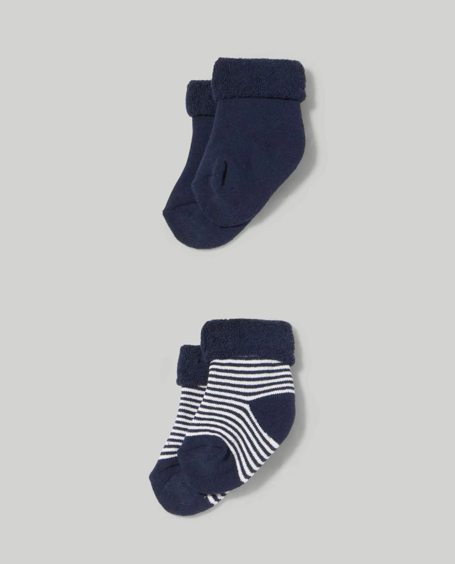Blukids Organic Cotton Terry Socks for Babies - Soft Pack of 2