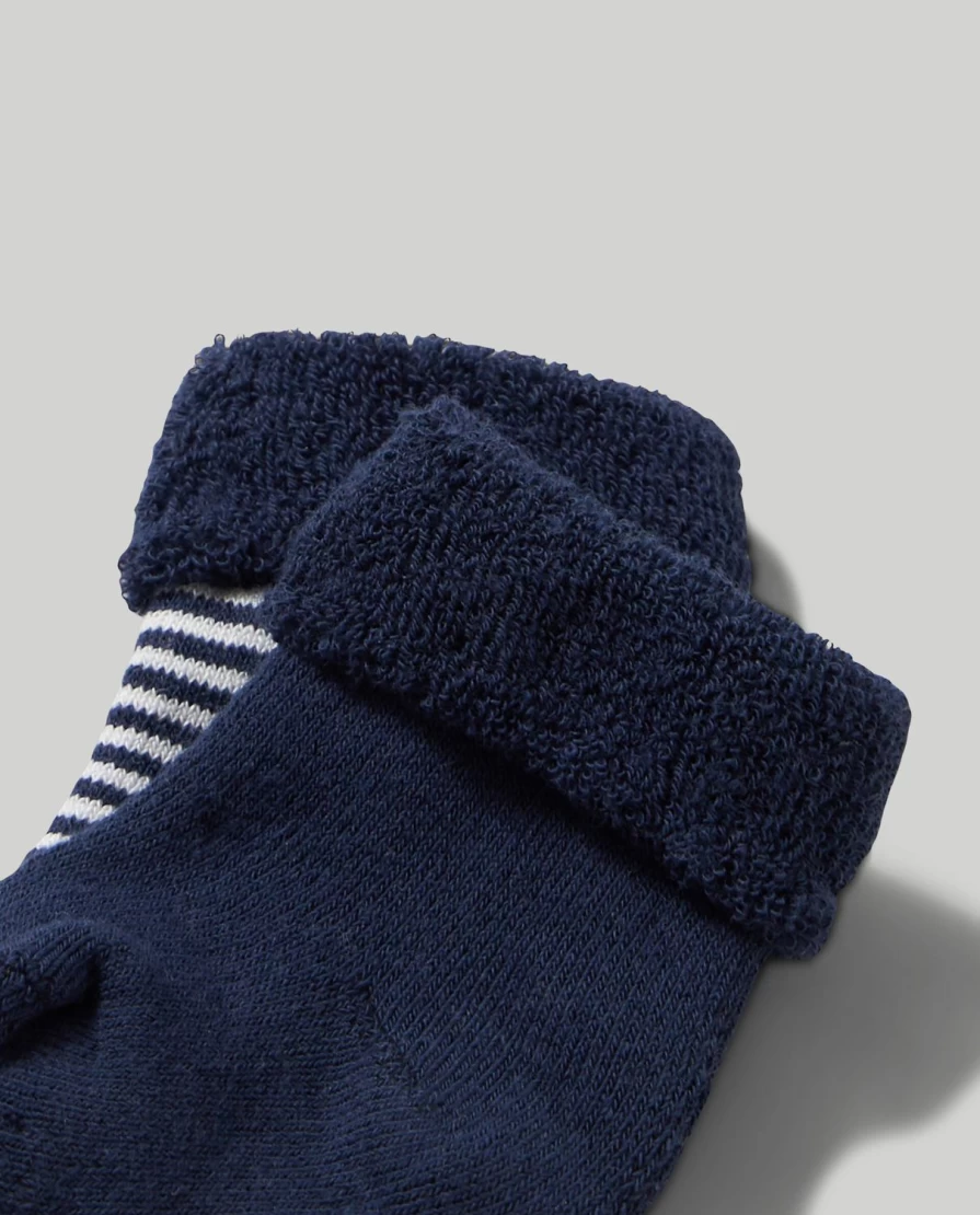 Blukids Organic Cotton Terry Socks for Babies - Soft Pack of 2