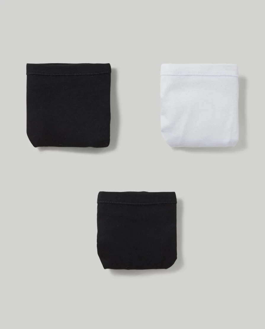 Blukids Youth Girls' Cotton Stretch Briefs - Pack of 3 Comfy Underwear