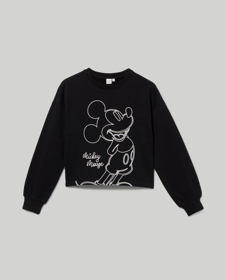 Blukids Youth Disney Girl Embroidered Pure Cotton Sweatshirt for Girls