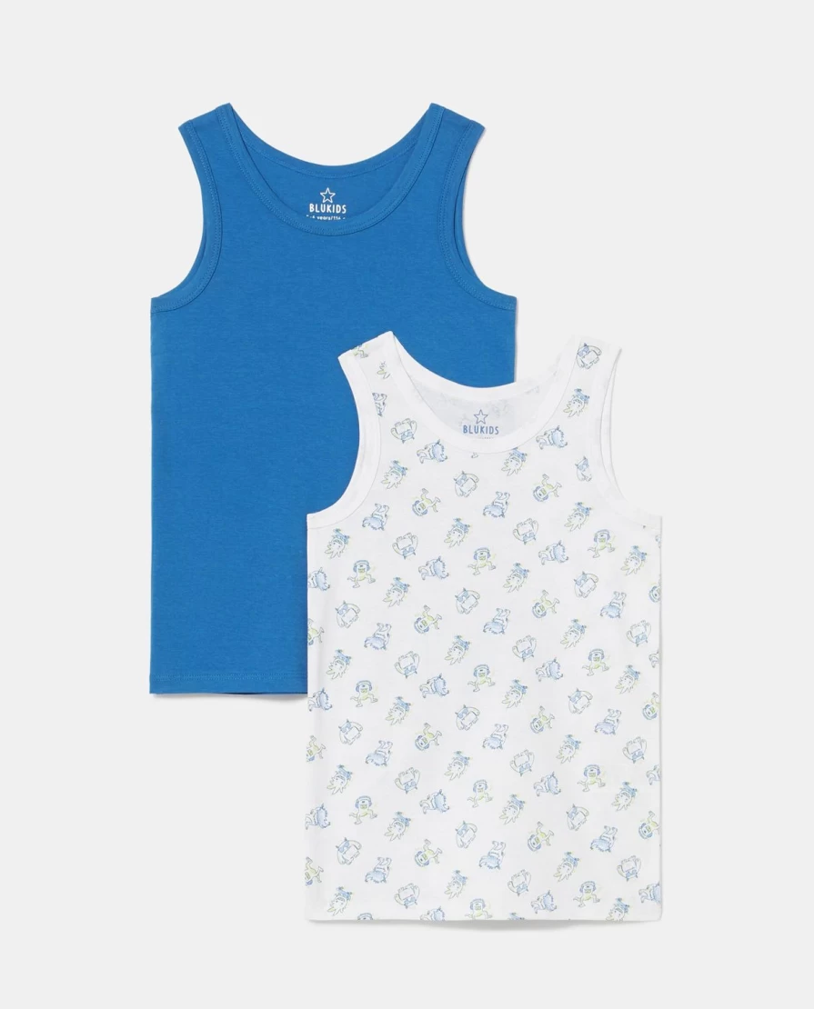 "Blukids 2-Pack Pure Cotton Tank Tops for Kids – Soft Comfortable Children's Undershirts"