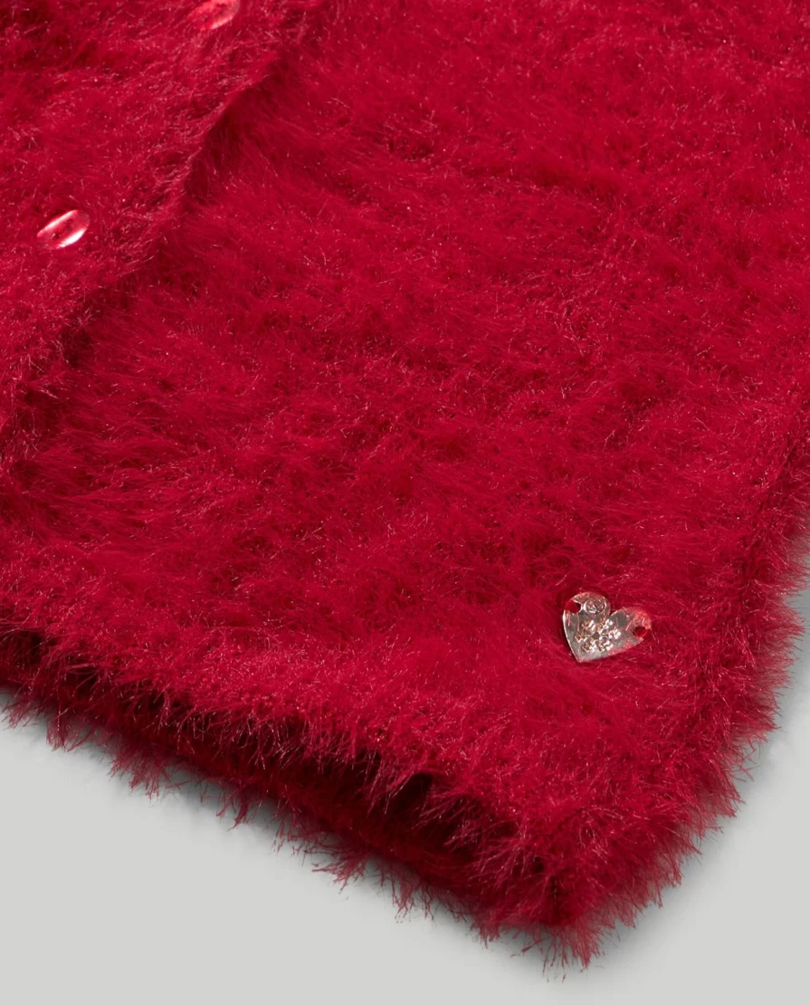 Blukids Newborn Faux Fur Cardigan - Soft Cozy Baby Outerwear for Infants