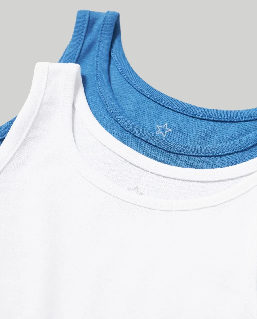 "Blukids 3-Pack Soft Pure Cotton Tank Tops for Kids – Comfortable Children’s Undershirts"