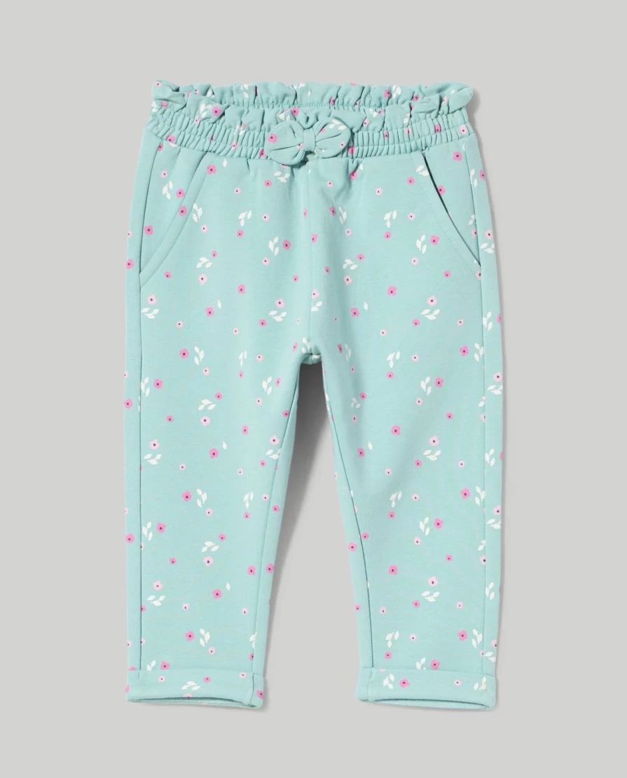 Blukids Newborn Baby Girl's Soft Stretch Cotton Trousers - Comfortable & Breathable