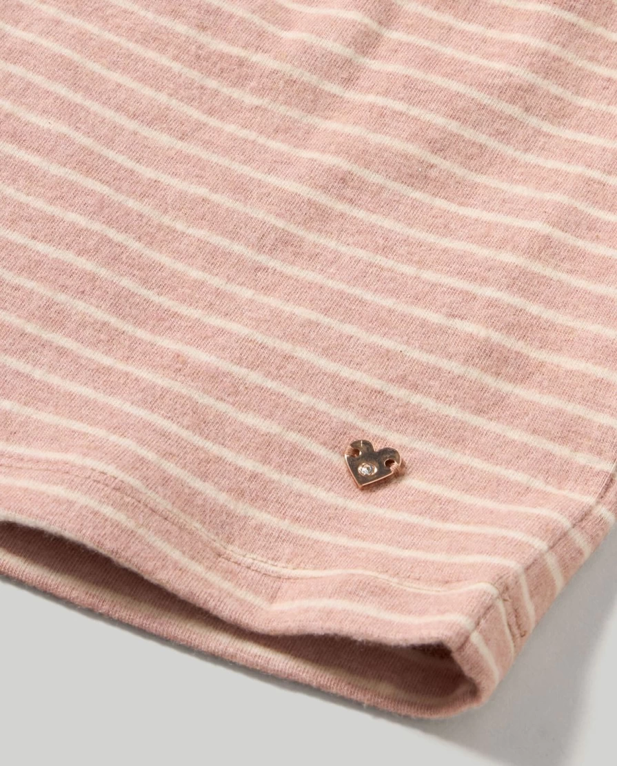 Blukids Newborn Baby Girl Striped Turtleneck Top