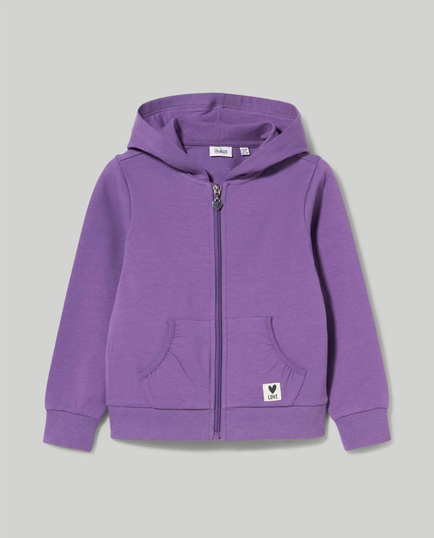 Blukids Girls' Full Zip Hooded Sweatshirt for Children - Comfortable & Stylish Kids Pullover