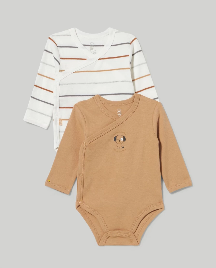 Blukids 2-Pack 100% Cotton Interlock Bodysuit for Newborns - Soft Baby Onesies