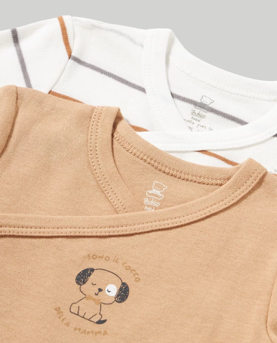 Blukids 2-Pack 100% Cotton Interlock Bodysuit for Newborns - Soft Baby Onesies