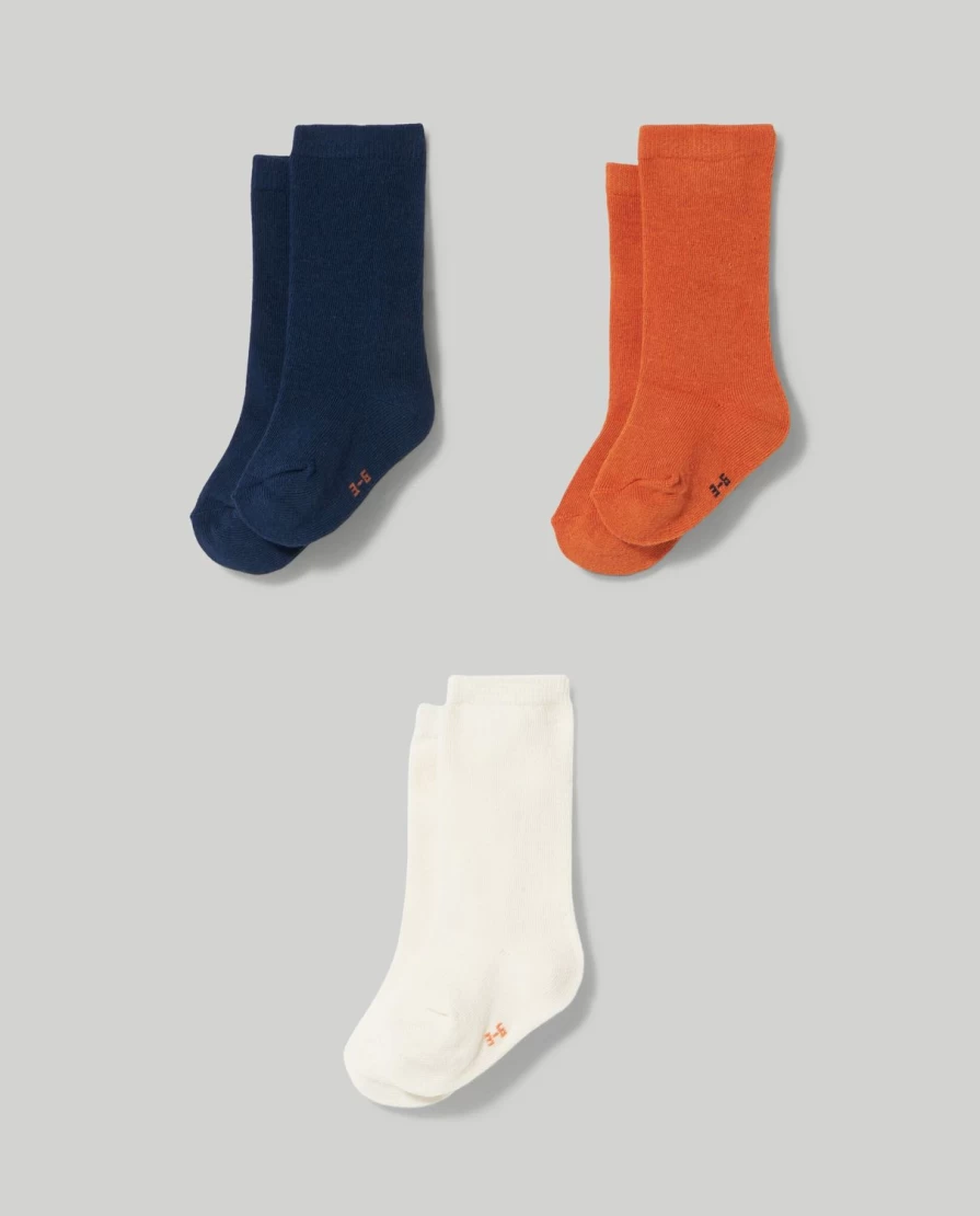 Blukids 3-Pack Soft Cotton Blend Newborn Baby Socks