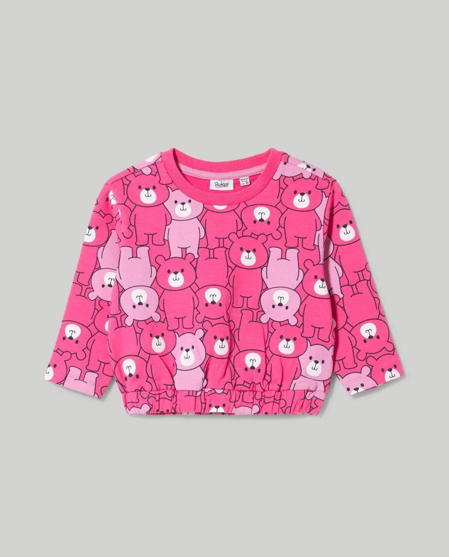 Blukids Newborn Baby Girl's Soft Stretch Cotton Sweatshirt