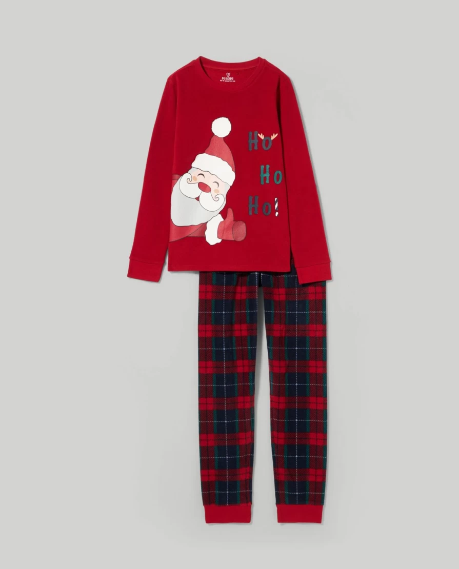 Blukids Youth Girls' Christmas Family Matching Fleece Pajamas Set