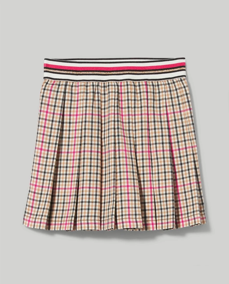 Blukids Youth Girls' Checkered Skirt - Stylish Plaid School Skirt for Teens