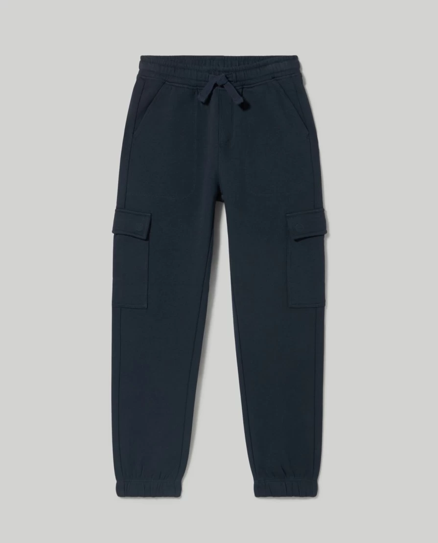 "Blukids Youth Pure Cotton Cargo Joggers - Comfortable Sweatshirt Pants for Boys"