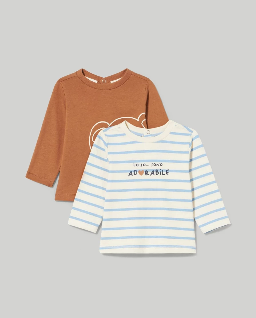 "Blukids Newborn 2-Pack 100% Pure Cotton Jersey T-Shirts for Babies"