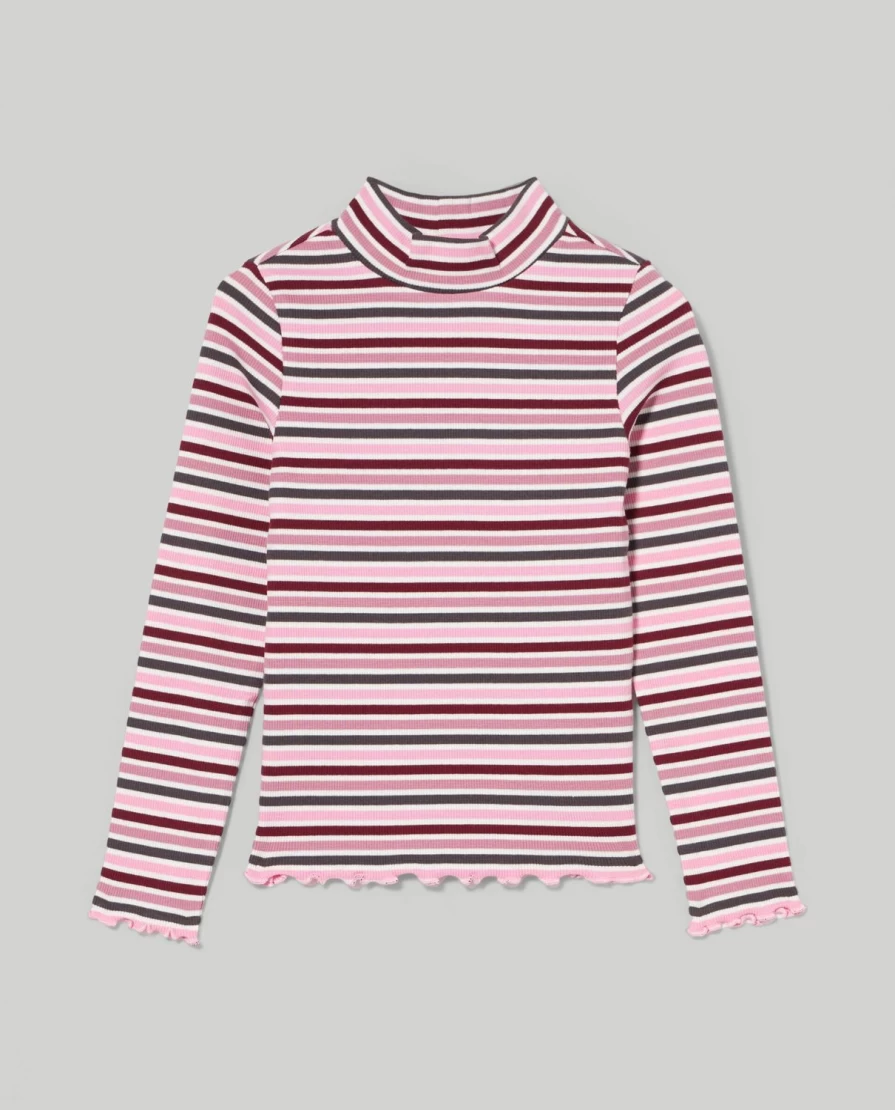 Blukids Girls Ribbed Turtleneck Sweater for Children