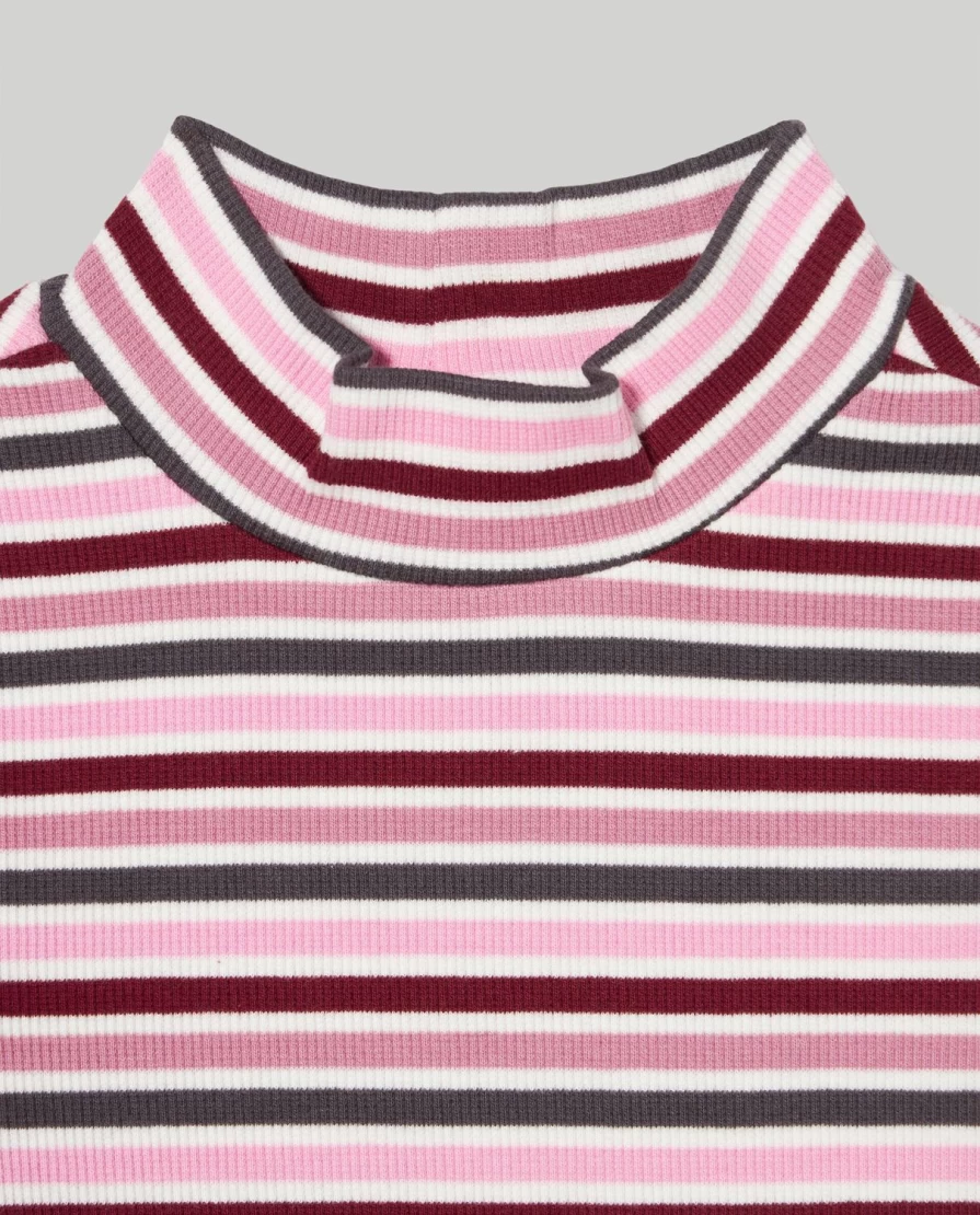 Blukids Girls Ribbed Turtleneck Sweater for Children
