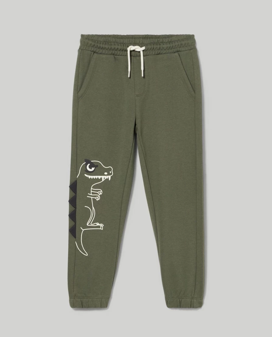 "Blukids Boys' 3D Printed Pure Cotton Jogger Pants for Children"