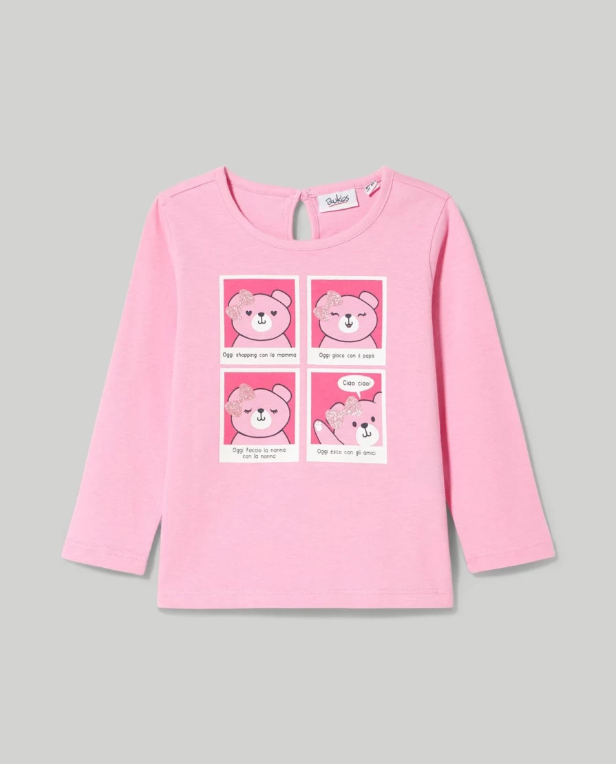 Blukids Newborn Baby Girl Long Sleeve Cotton T-Shirt - Soft & Comfortable Bodysuit