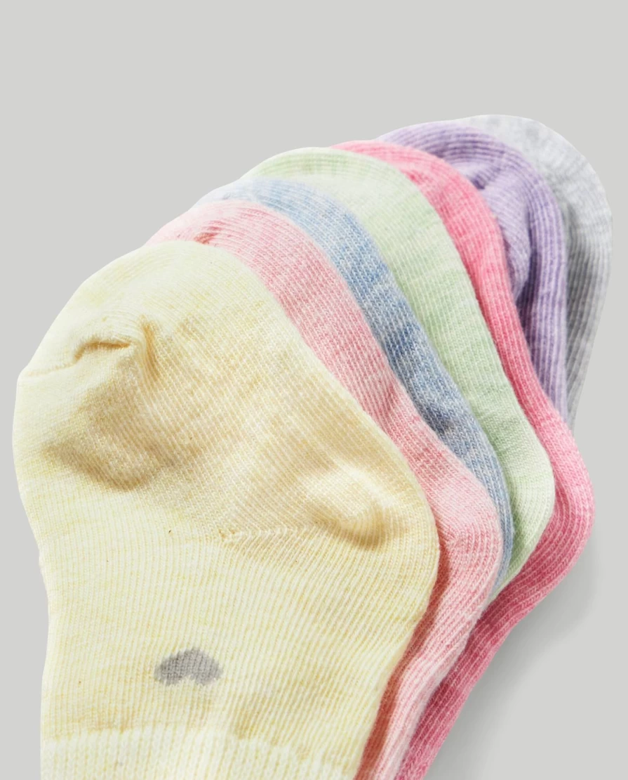 Blukids Newborn Baby Girl Cotton Blend Socks - Pack of 7 Soft & Comfortable Infant Socks