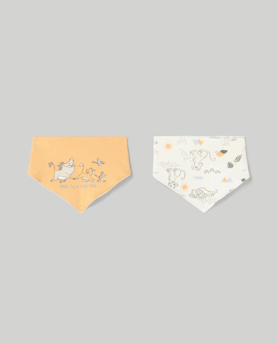 "Blukids 2-Pack Soft Pure Cotton Bandanas for Newborn Babies"