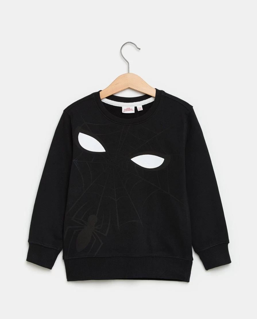 "Blukids Kids' Spider-Man Cotton Crew Neck Sweatshirt - Soft Boys' Pullover"