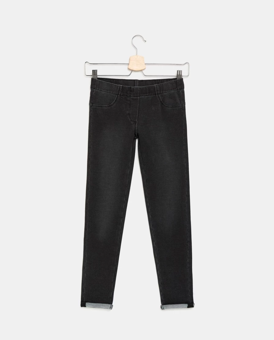 "Blukids Youth Denim Look Cotton Blend Sweatpants for Girls"