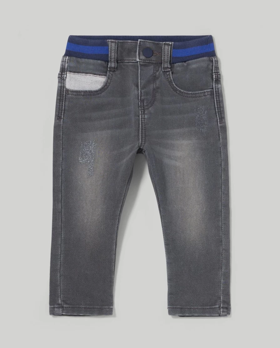 Blukids Newborn Baby Denim Jeans - Soft Comfortable Stretchable Pants for Infants