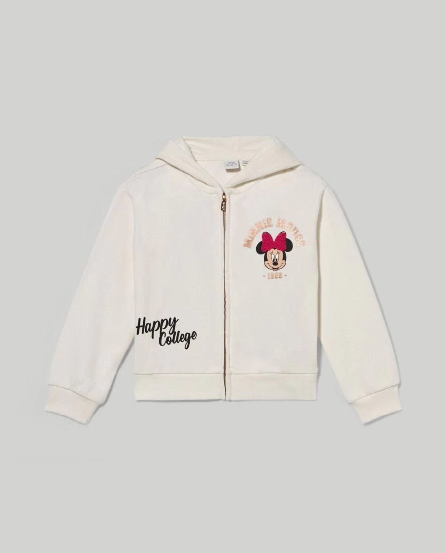 Blukids Disney Printed Full Zip Cotton Sweatshirt for Kids - Soft & Comfortable Children's Hoodie