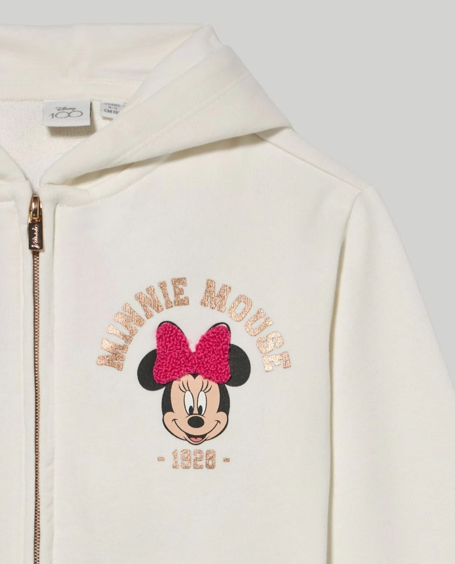 Blukids Disney Printed Full Zip Cotton Sweatshirt for Kids - Soft & Comfortable Children's Hoodie