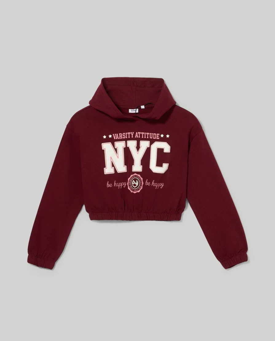 "Blukids Youth Pure Cotton Cropped Fit Sweatshirt for Girls"